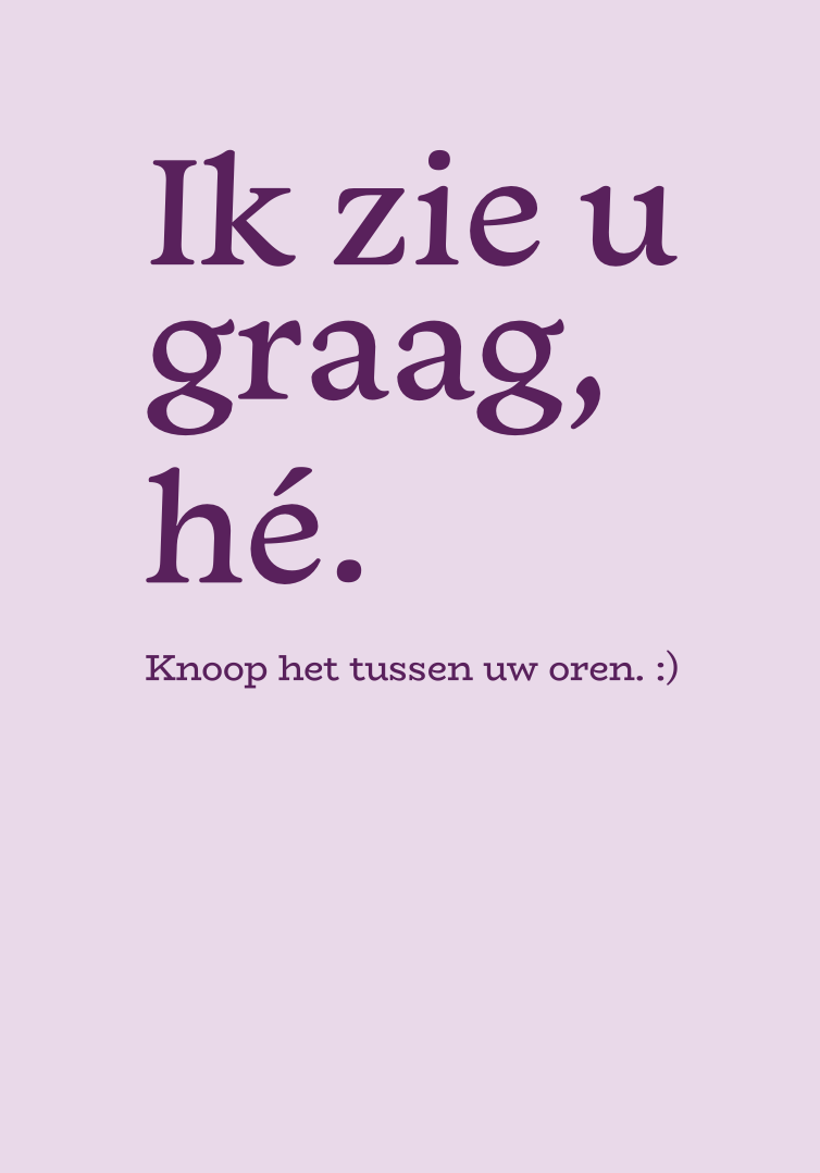 Wenskaart - Ik zie u graag hé